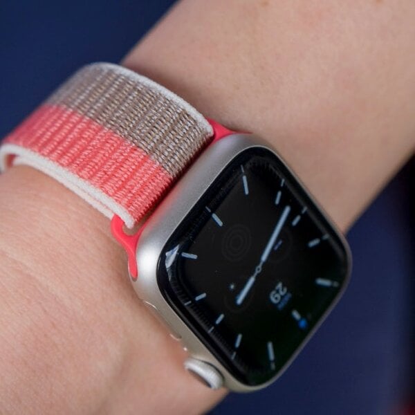 The Colourful Aura Apple Iwatch Watch Dual Colour Nylon Strap Band For Series 7 6 5 4 3 2 & SE - Orange Gold