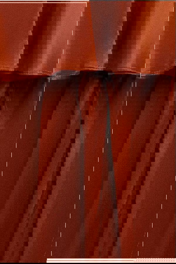 Satin Viscose Front Wrap Midaxi Dress - Brown DR4002