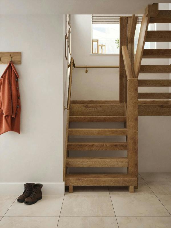 Handrails Direct Loxley Antique Brass Half Turn Handrail