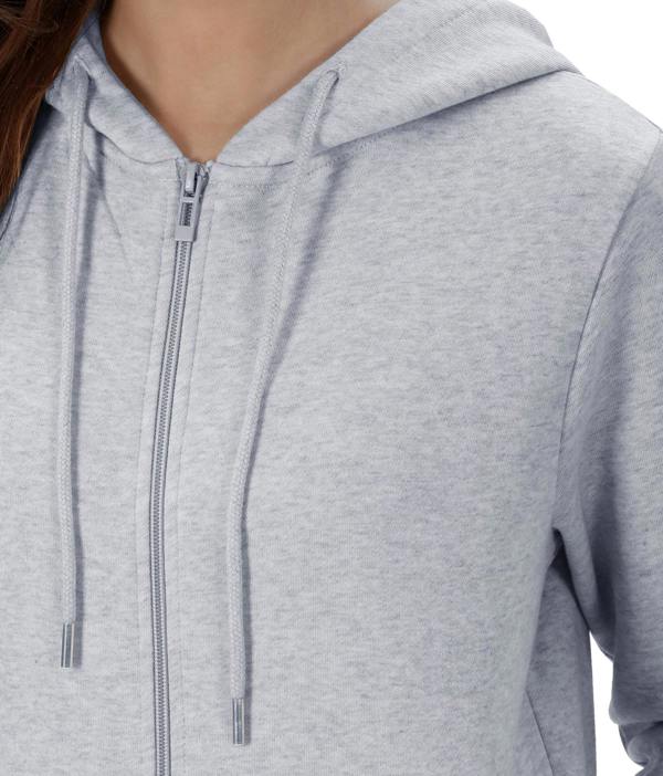Smart Living Ladies Zip Through Hoodie - Light Grey Marl