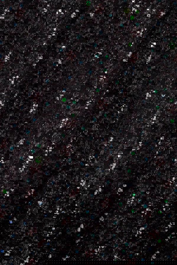 Bead Embellished Jacquard Skater Mini Dress - Black DR4785