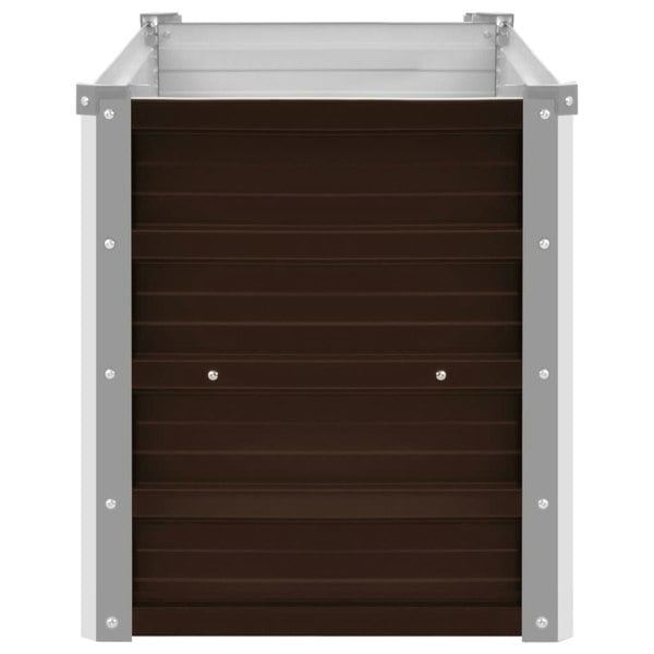Berkfield Garden Raised Bed Brown 100x40x45 cm Galvanised Steel