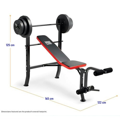 Marcy PM2084 Weight Bench & 45kg Weights Leg Developer