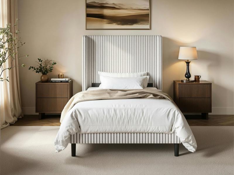 SOLACE+CO Jovanna Bed with Winged Headboard