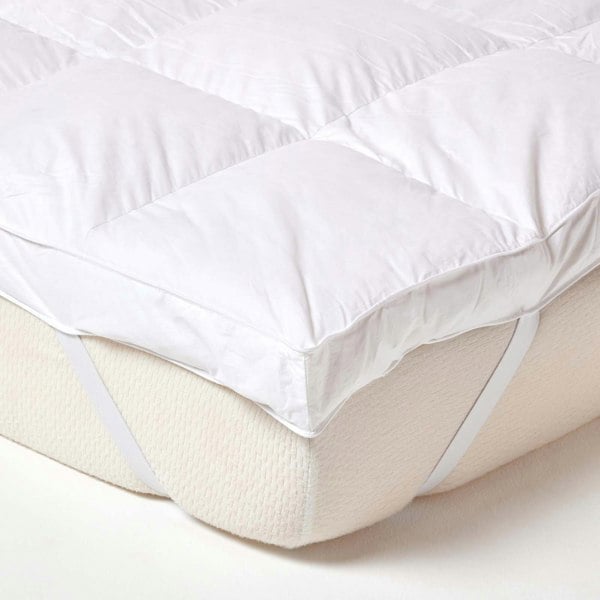 HOMESCAPES Goose Feather Bed Mattress Topper