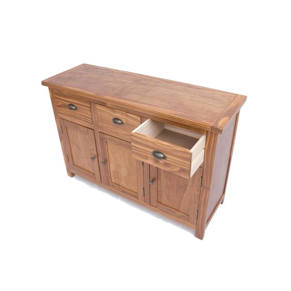 Cabinet Bits Padua Lacquered 3 Drawer 3 Door Sideboard Brass Cup Handle