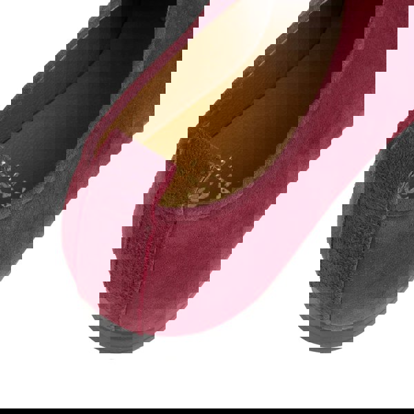 Embassy London Skyline - Burgundy - Women's Suede Lace Up Ballet Pump