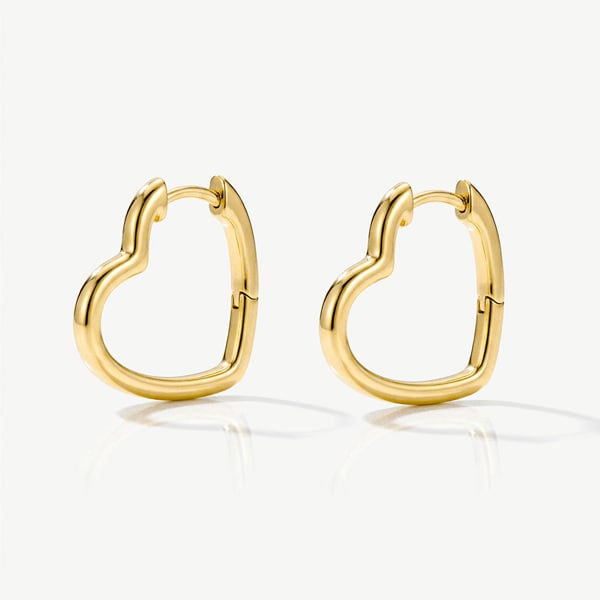 MUCHV Heart Hoop Earrings - Small