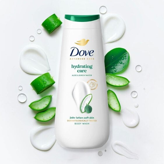 Dove Advanced Care Hydrating Care Body Wash 24H Renewing Micromoisture, 6x400ml