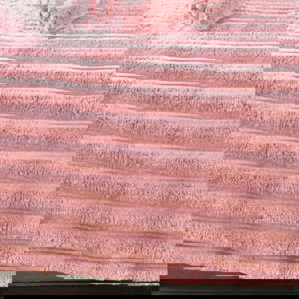 HomeSpace Direct Big Cord Teddy Blush Duvet Cover Set