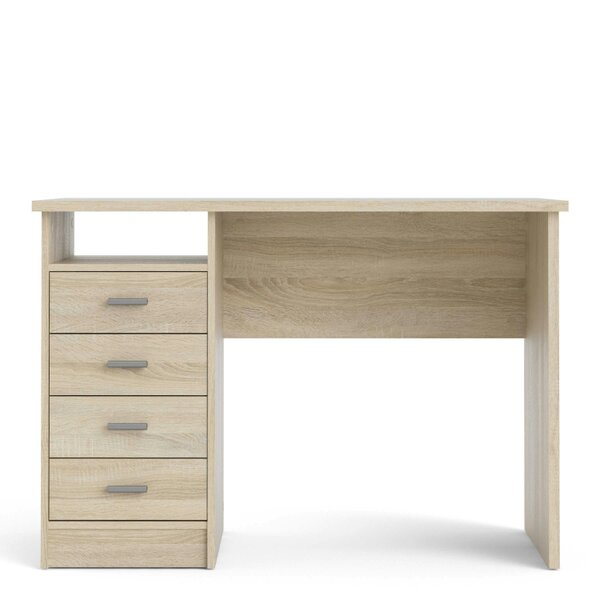 Wyld Haus Billabong Natural Oak Wood 4 Drawer Office Desk