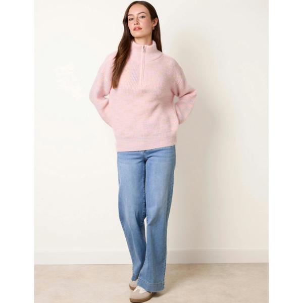 Blue Vanilla Zip Neck Knit Jumper