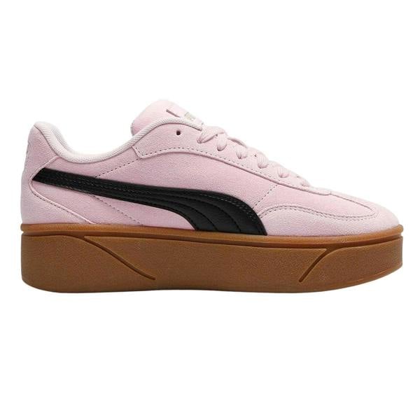 Puma Womens/Ladies Club Era II Suede Platform Trainers - Pink/Navy/Gum - 