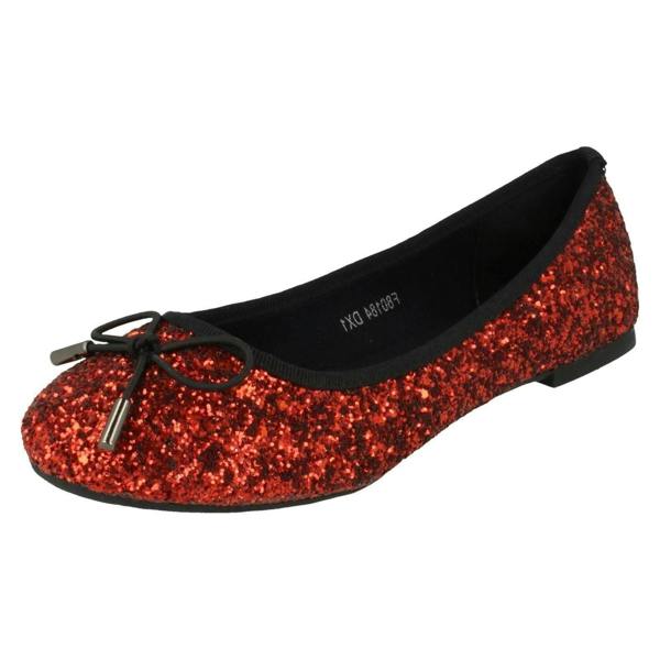 Anne Michelle Ladies Anne Michelle Glittery Ballerina Shoes