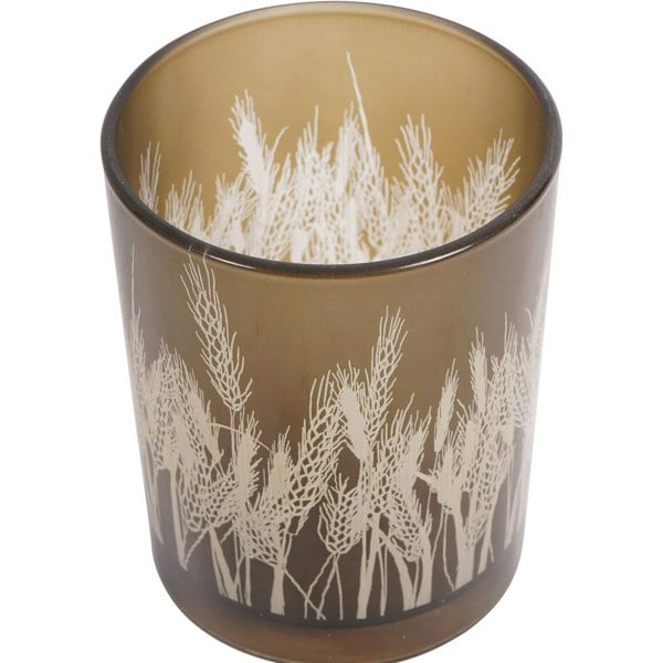 Libra Interiors Wheatfields Glass Candle Holder Small