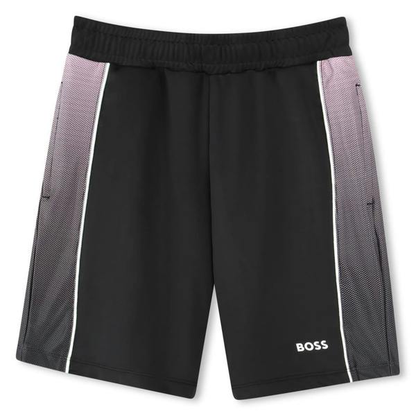 Boss Childrens/Kids Gradient Side Panels Relaxed Fit Shorts - Black - 