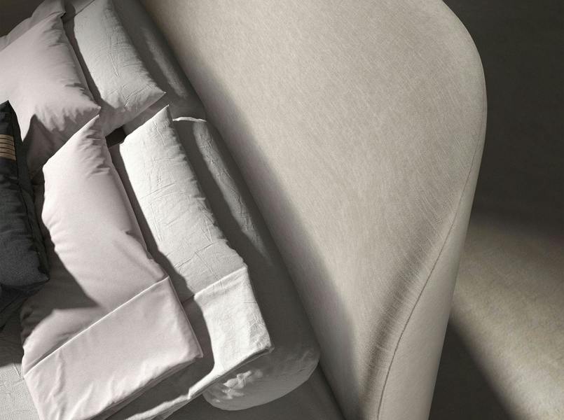 Angel Cerdá Light grey fabric bed 7222