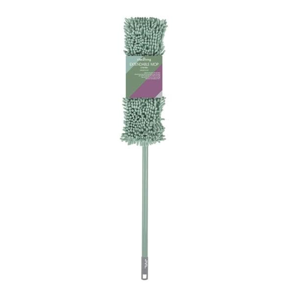 JVL Extendable Chenille Mop With 2 Replacement Heads - Green