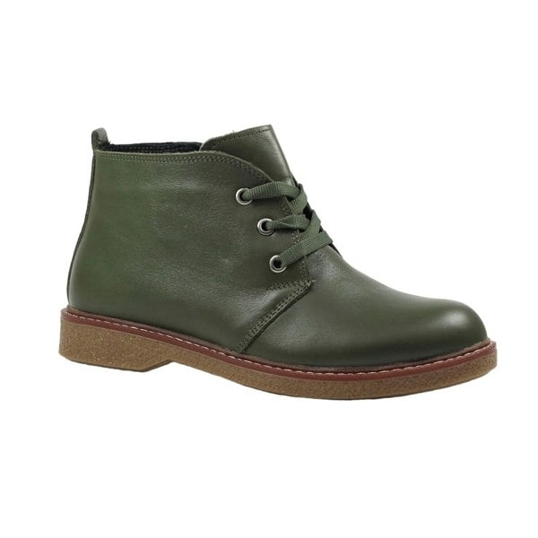 Lunar Women's Claire II Leather Ankle Boots - Green