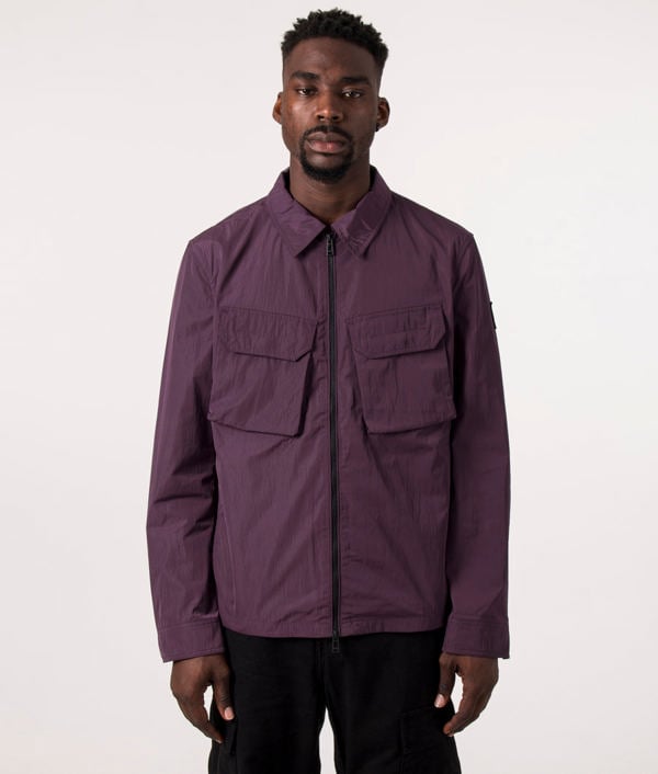 Belstaff Dark Garnet Staunton Overshirt Jacket - Purple