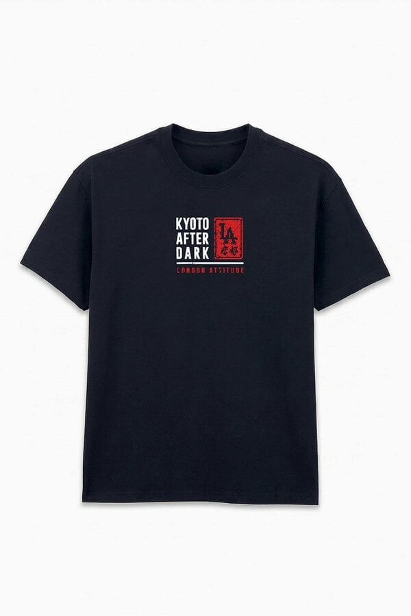 London Attitude Kyoto After Dark Oversized Heavyweight Japanese Graphic T-Shirt