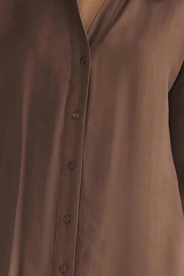 More Sustainable Modal Relaxed Fit Midi Shirt Dress