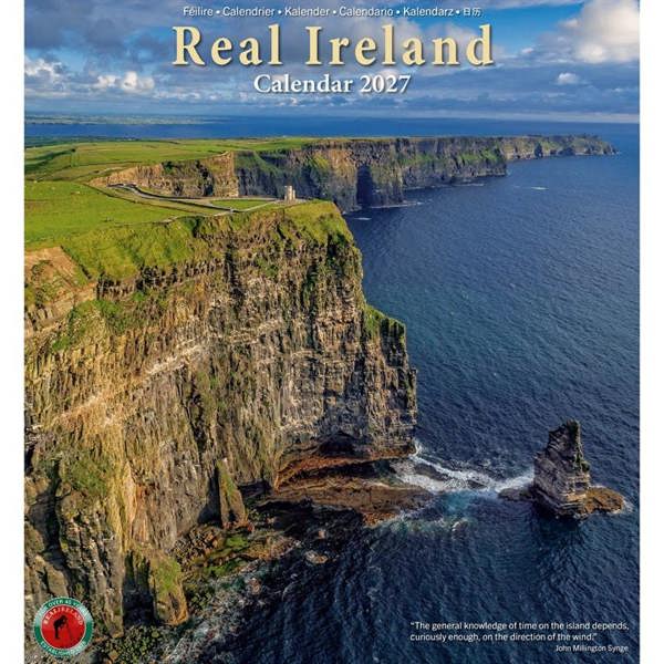 Real Ireland Calendar 2027, Wall Calendars, Month To View, Travel, Gift