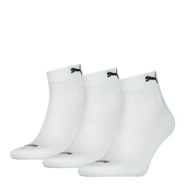 Puma Unisex Adult Cushioned Ankle Socks (Pack Of 3) - White/Black