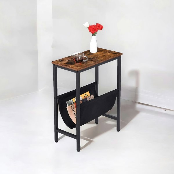 Rafaelo Mobilia Slim Sofa Side Table with Magazine Holder Sling