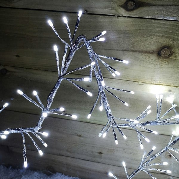 Samuel Alexander 60cm Silver Christmas Star 150 Ice White LED Indoor/Outdoor Christmas Decorations