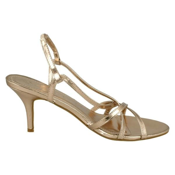 Spot On Ladies Spot On Mid Heel Sling Back Sandal