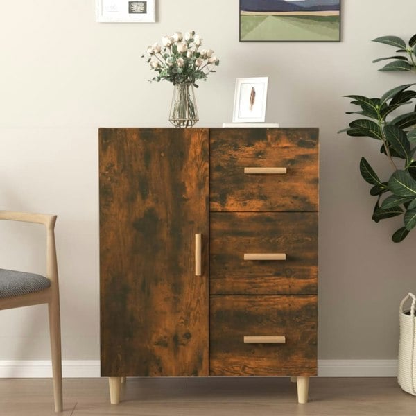 Berkfield Sideboard Smoked Oak 69.5x34x90 cm Engineered Wood