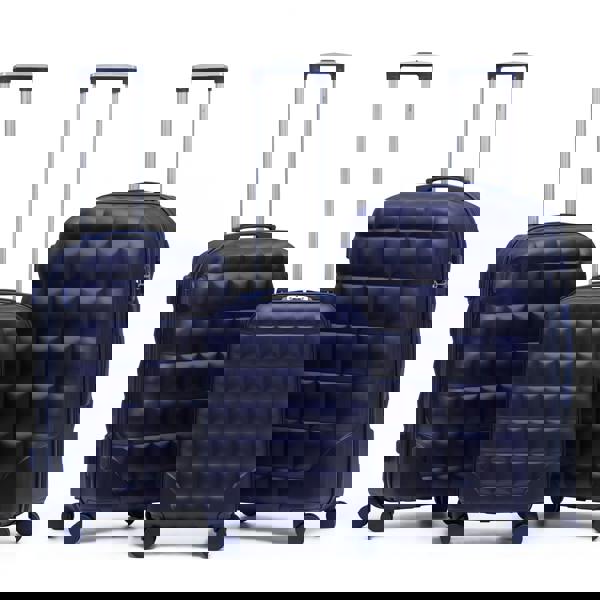 Flight Knight Set of 3 Hard Case Bubble Design Check-in Size Suitcases Hold Luggage