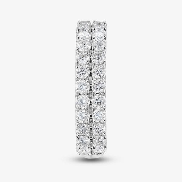 T. H. Baker 9ct White Gold 1.00ct Lab Grown Diamond Two Row Ring LGR34374-100CH