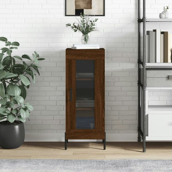 Berkfield Sideboard Brown Oak 34.5x34x90 cm Engineered Wood