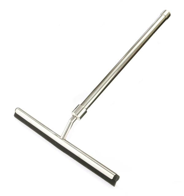 Telescopic Stainless-Steel Squeegee – Extending Surface Cleaner Tool with 26cm Rubber Blade for Glass, Tiles, Plastic & More