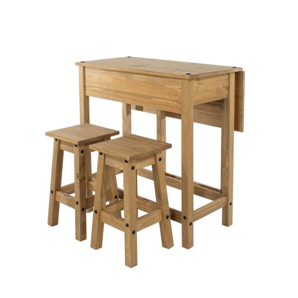 Core Products Corona Breakfast Drop-Leaf Dining Set with Stools