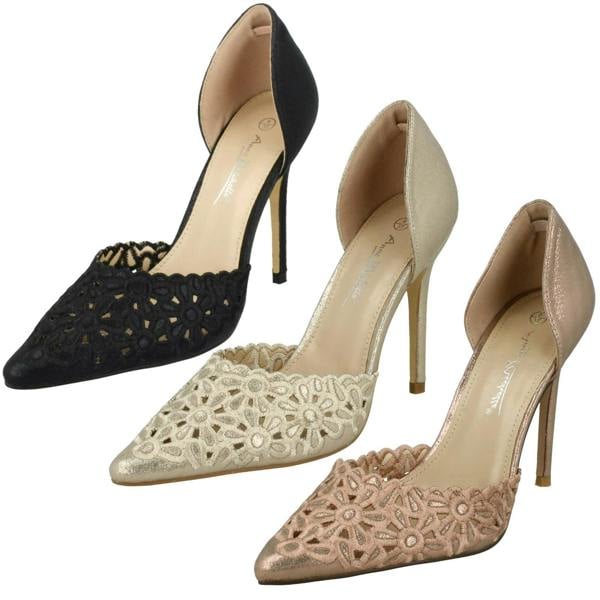 Anne Michelle Ladies Anne Michelle Stiletto Heel Court Shoes F90050