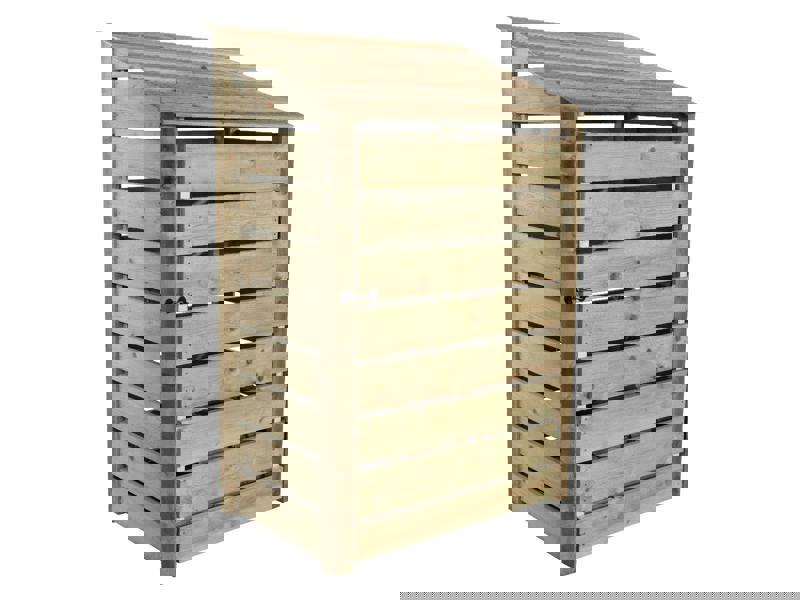Arbor Garden Solutions Slatted Wooden Log Store with Door W-119cm, H-126cm Or 180cm, D-88cm
