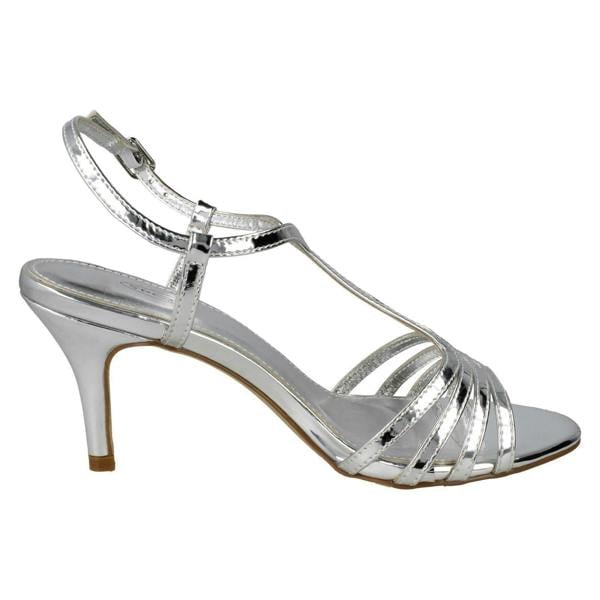 Spot On Ladies Spot On Metallic Strappy Sandals