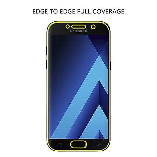 Samsung Galaxy A5 2017 Protector, Tempered Glass Protective Films Invisible Transparent Clear Protection Display Shield - (Pack of 2)