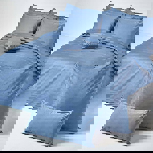 HOMESCAPES Premium 1000 TC Egyptian Cotton Sateen Weave Oxford Pillowcase, King Size