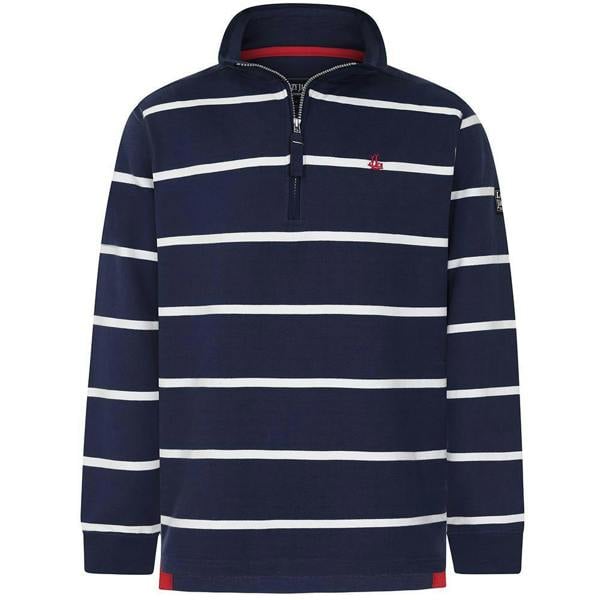 Lazy Jacks Mens Striped Sweatshirt - Marine