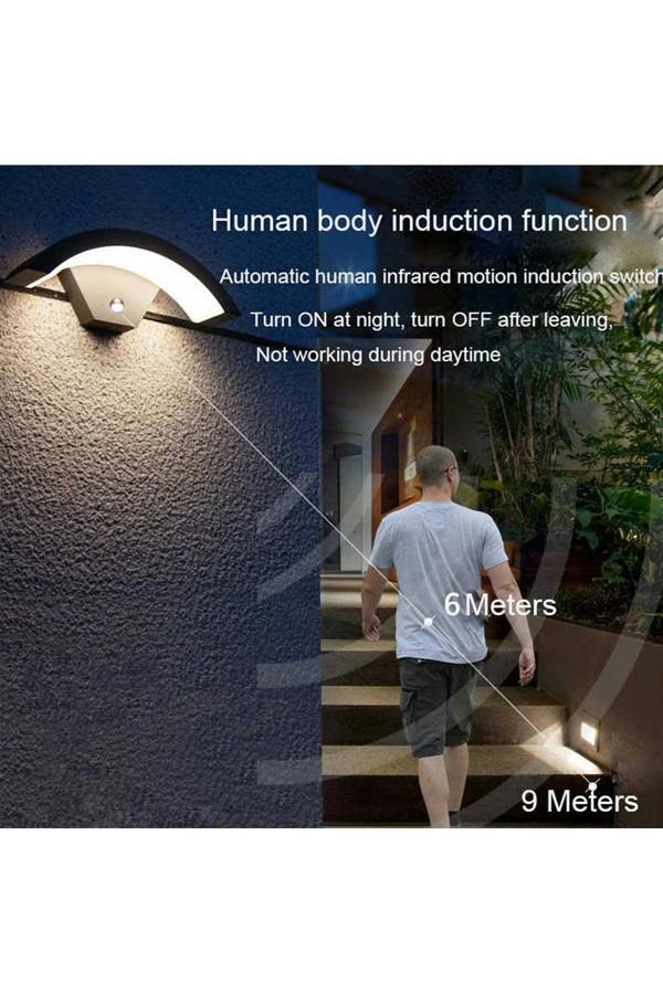 Living and Home 12W LED Eaves Outdoor Wall Light Garden Light