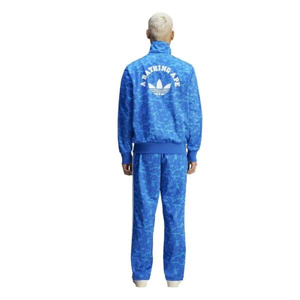 Adidas Mens Bape Firebird Tracksuit Bottoms - Blue - 