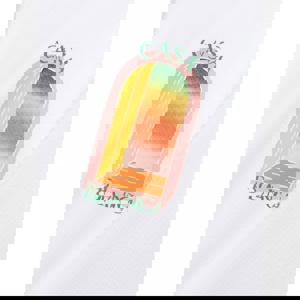 Casablanca Gradient Arch Logo White Hoodie