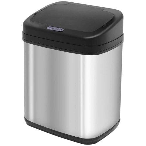 Bobobiy 20L LUXURY Automatic Sensor Dustbin Kitchen Waste Bin Rubbish Trashcan Auto Dustbin Stainless Steel with Bucket 33*25*42.5CM