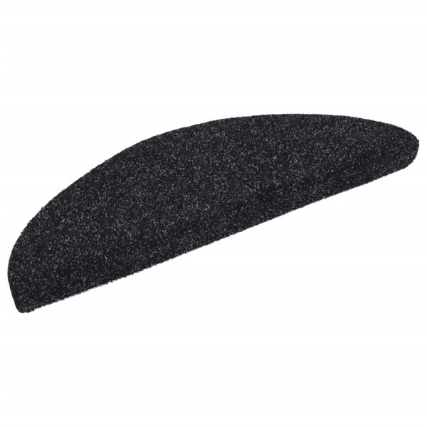 Berkfield Self-adhesive Stair Mats 10 pcs Black 56x17x3 cm Needle Punch