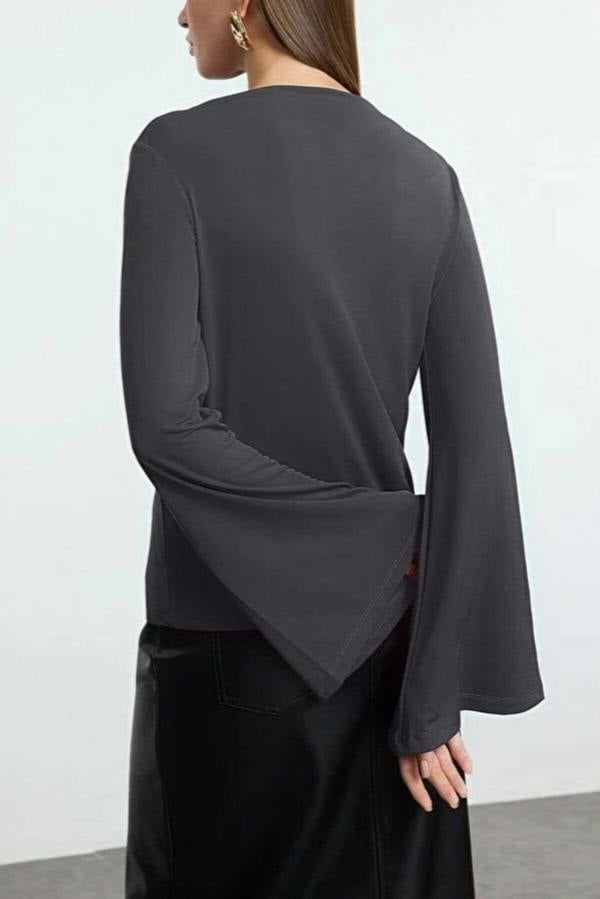WOVCOR Relaxed Spanish Sleeve Flexible Knit Blouse