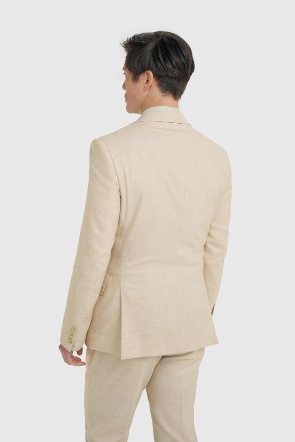 House of Cavani Malibu - Men's Beige 3 Piece Textured Suit